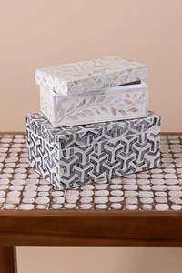 Boho Mosaic Inlay Decorative Storage <b>Box</b> Mother Of Pearl Geometric Jewelry Organizer <b>Box</b> Luxury Home Decor <b>Vanity</b> Accessories - Product Image 3
