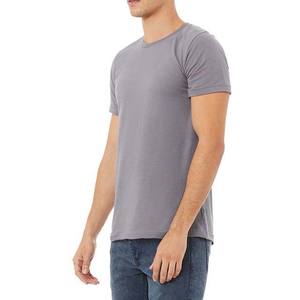 T-shirt de luxe pour homme, col en V uni, t-shirt en coton blanc, col rond, t-shirt pour homme - Product Image 5