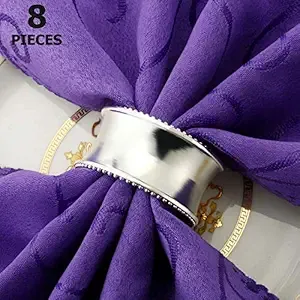 Anneau de serviette en métal de luxe moderne, écologique, vente en gros, minimaliste, spirale argentée, porte-serviettes Lavie Creations pour mariages et banquets - Product Image 2