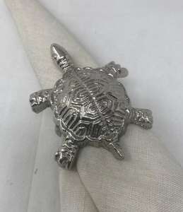 Anillos de Servilleta de Aluminio con Diseño de Hoja de Árbol, Plateados, Estilo Moderno, Venta al por Mayor, Decoración para Mesa de Boda, Forma de Tortuga, 4.5cm de Ancho - Product Image 4