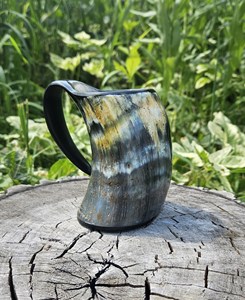 Mug à boire en corne de buffle fait main, style viking, durable, moderne, personnalisé, avec une prise en main parfaite, cadeau d'affaires, pour les fêtes de bière - Product Image 4
