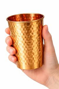 Vaso de Cobre Puro con Diseño Martillado, Ideal para Agua, Bebidas Ayurvédicas y Uso en la Cocina del Hogar - Product Image 6