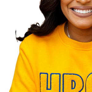 เสื้อสเวตเชิ้ต Sigma Gamma Rho HBCU สำหรับผู้หญิง ปักลายสีทอง ผ้าคอตตอนผสม แขนยาว สวมใส่สบาย ทันสมัย - Product Image 4
