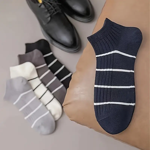 Chaussettes habillées classiques en coton de haute qualité pour hommes, couleur unie, séchage rapide, avec logo sous le pied, pour gentlemen - Product Image 1