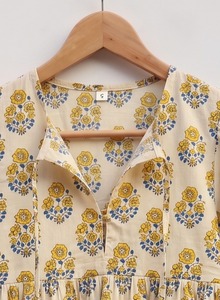 Débardeurs en coton pour femmes, imprimés à la main indiens, motif floral en dentelle, écologiques, anti-boulochage, style bohème, pour cadeaux, vente en gros - Product Image 5