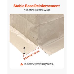 Copertura Invernale a 4 Pannelli in PE ad Alta Densità per Gazebo 3x3m, Pareti Laterali e Tetto Rigido per Padiglioni e Gazebo Resistenti alle Intemperie - Product Image 4