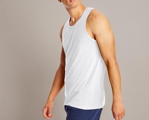 Nouveau Débardeur Homme Noir Col V en Coton Uni à Séchage Rapide, Écologique et Respirant pour Entraînement Décontracté - Collection Usine - Product Image 3