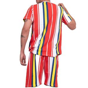 2025 hommes décontracté lavage à l'acide en détresse sans manches débardeur et short ensemble ourlet brut ourlet brut chemise courte pour hommes - Product Image 3