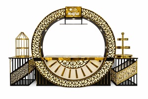 Panneaux décoratifs de comptoir de bar en acier inoxydable avec éclairage LED moderne pour présentoir de bar |   Événement de cocktail haut de gamme en intérieur/extérieur - Product Image 3