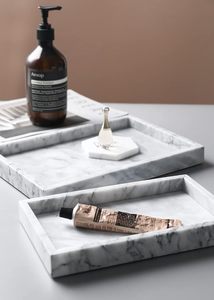 White Marble <b>Vanity</b> <b>Tray</b> for Bathroom Counter Perfume Organizer Jewelry <b>Tray</b> Decorative Marble Bathroom <b>Tray</b> - Product Image 3