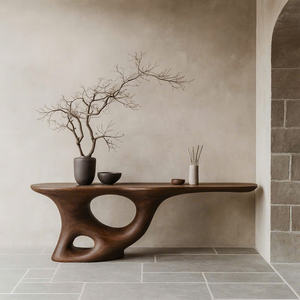 Mesa Consola Moderna Hecha a Mano de Madera Maciza para Hotel y Apartamento, Decoración para Sala de Estar, Entrada o Pasillo - Product Image 6