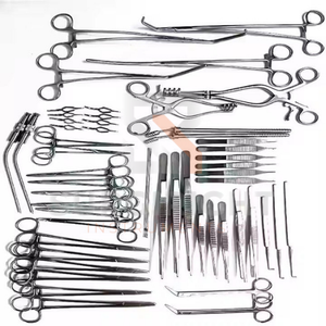 Juego de 52 Instrumentos de Cirugía Cardíaca y Vascular de Acero Inoxidable Reutilizables para Toracotomía, Cirugía General y Mayor, para Hospital, por Blush - Product Image 1