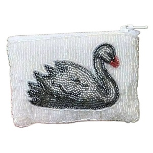 Porte-monnaie pour femmes en perles et sequins faits à la main, uniques, avec fermeture éclair, personnalisables, vente en gros - Product Image 1