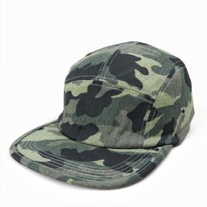 Camouflage 5-Panel Cap Adjustable Unisex Casual <b>Hat</b> Cotton Canvas Snapback Style Spring <b>Summer</b> Wear - Product Image 4