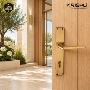 Manija de Puerta de Latón GRACE Premium, Acabado Dorado Cepillado, Manija de Palanca Resistente para Puertas Residenciales, Comerciales y de Oficina - Product Image 4