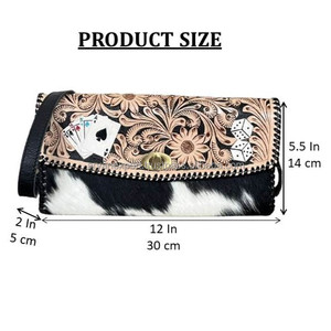 Custom Hand Tooled Cow Leather Lock Handbag Purse Western Fashion High Quality Elegant Luxury Crossbody Shoulder <b>Bag</b> for Women's - Product Image 2