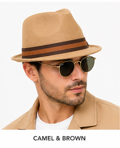 <b>Wide</b> Brim Fedora Hats for Men Women Premium 100% Cotton Breathable Fedora Hat Bulk Supplier - Product Image 6