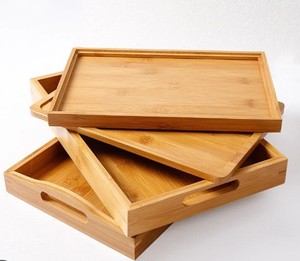 Bandeja Rectangular de Bambú de Grado Comercial, Decorativa, Biodegradable, para Catering, Apta para Lavavajillas y Microondas - Product Image 4