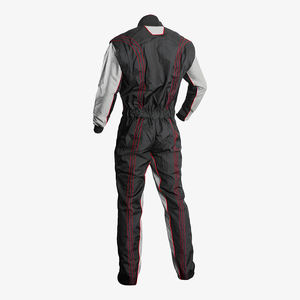 Combinaison de course de karting Motorsport noire, taille plus, respirante, ajustable à la taille, unisexe adulte - Product Image 5
