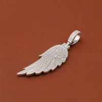Pendentif aile d'ange en argent S925 serti de diamants Moissanite VVS pour homme et femme