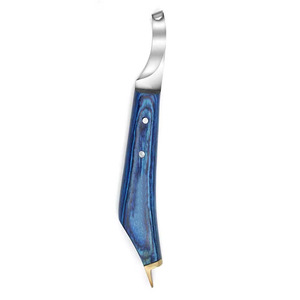 Cuchillo de Herrador de Acero de Damasco Premium para Recorte de Herraduras, Hoja Hecha a Mano, Herramientas Veterinarias, OEM, Marca Privada - Product Image 4