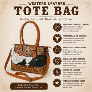 Sac à main en cuir de vachette Western Hair-On, sac à bandoulière floral fait main, sac à bandoulière en cuir véritable, sac de voyage pour femme - Product Image 5