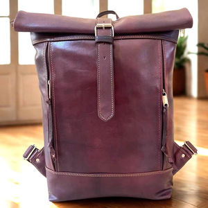 Mochila de Cuero Genuino de Lujo con Diseño Personalizado, Mochila de Viaje, Mochila de Cuero Vacuno para Hombre, Mochila para Portátil LTBP-0030 - Product Image 1