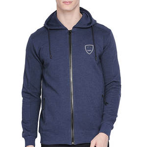 Fabricant direct fournisseur haute qualité 100% coton polaire à capuche fermeture éclair solide 3D Logo personnalisé broderie sweats à capuche hommes - Product Image 1