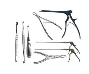 Rongeurs à os en acier inoxydable de haute qualité, instruments chirurgicaux, rongeurs Kerrison, curettes à os par KAHLU ORTHOPEDIC - Product Image 1