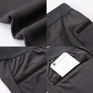 High Stretchable Compression Leggings Full Length Quick Dry Breathable Elastic Waist Gym Fitness Workout Wear for Men - Product Image 5