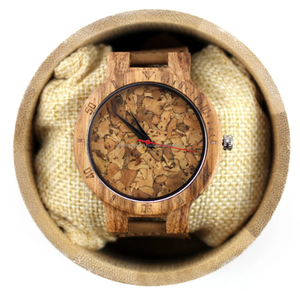 >>> นาฬิกาแฟชั่นสำหรับผู้ชายทำจากไม้จำลอง6สีนาฬิกาข้อมือควอตซ์สายหนังทำจากไม้ส่งออกทั่วโลก - Product Image 4