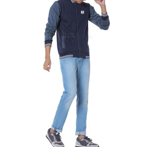 Vestes bomber pour hommes de haute qualité avec logo personnalisé, manches longues, couleur unie, col montant - Product Image 3