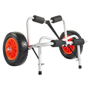 Carrello Pieghevole per Kayak con Pneumatici in Gomma Piena da 10 Pollici, Capacità di Carico 113 kg, 1 Cinghia a Cricchetto per Paddle Board e Carrelli Manuali - Product Image 6