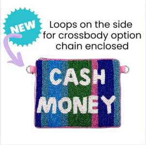 กระเป๋าซิปทรงสี่เหลี่ยมผืนผ้าสีชมพู ลายดอกไม้ปักมือ ทำจากผ้าฝ้าย ฐานผ้าโพลีเอสเตอร์ เหมาะสำหรับการเดินทางและงานปาร์ตี้ - Product Image 3