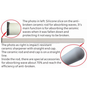 Acier à aiguiser en céramique écologique, diamètre 16 mm, dureté Mohs 9, grain 1500, résistant aux chocs - Product Image 4