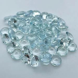 Piedra Suelta de Aguamarina Azul Cielo Natural, Piedra de Nacimiento de Marzo, Corte Brillante de 6mm con Juego de Color, Certificada por Terceros para Joyería - Product Image 4