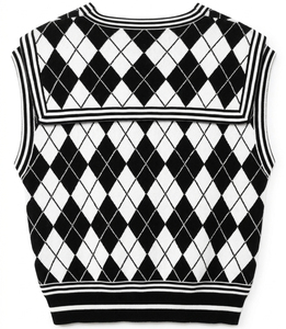Fashionable Simple Knitted New Spring and Autumn Cross Knit Shawl Outside with Decorative Ins <b>Vest</b> - Product Image 3
