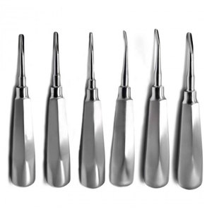 Kit d'élévateurs dentaires manuels en acier inoxydable, avec poignée confortable, instruments réutilisables pour professionnels dentaires - Product Image 1