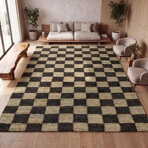 Tapis en jute tissé à la main de luxe, design géométrique, revêtement de sol, tapis très demandés - Product Image 2