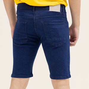 Shorts en jean décontractés extensibles pour hommes, nouvelle mode estivale, 100 % coton avec taille élastique, vente en gros - Product Image 2