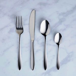 Juego de Cubiertos de Acero Inoxidable, Minimalista, con Acabado de Alto Brillo, Resistente al Óxido, para Bodas, Cenas, Hogar, Hoteles y Restaurantes - Product Image 1