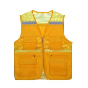 Chaleco de Seguridad Reflectante de Alta Visibilidad con Bolsillos, Ropa de Trabajo Unisex, Material de Poliéster - Product Image 5