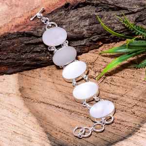 Bracelet en nacre serti de coquillages naturels, fait main, argent sterling 925, bijou élégant, cadeau pour elle - Product Image 6