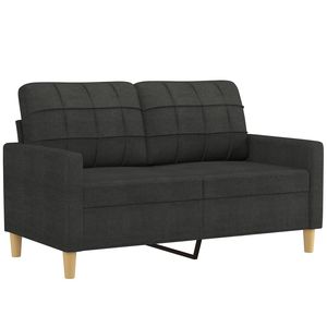 Juego de Sofás Modernos de Poliéster Negro para Sala de Estar, Diseño Acolchado, Juego de 3 Piezas - Product Image 6