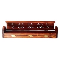 Brûleur d'encens en bois massif de qualité supérieure, boîte en forme de cercueil, attrape-cendres, fait main, porte-encens d'aromathérapie |   Décoration d'intérieur, cadeaux, artisanat, vente en gros