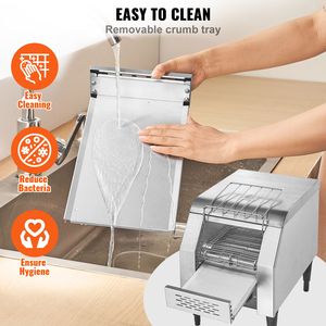 Tostapane Commerciale a Nastro in Acciaio Inossidabile, 150 Fette/Ora, Resistente, 110V per Panificio - Product Image 6