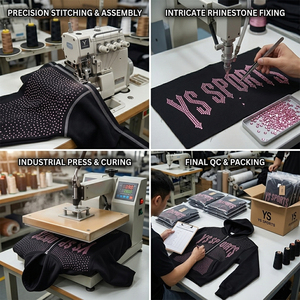 Conjunto Deportivo Premium 2 en 1 con Capucha y Pedrería para Hombre y Mujer - Diseño Lujoso y Brillante para Invierno - Product Image 6