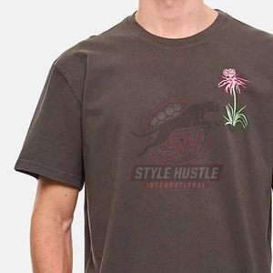 T-shirts personnalisés avec broderie de logo 2026, vente en gros de t-shirts brodés, t-shirts brodés légers - Product Image 6