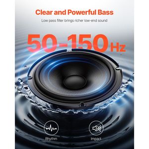 Subwoofer Auto Sottosedile Slim da 10 Pollici 440W con Luce Ambientale Blu, Subwoofer Audio a Basso Profilo per Auto - Product Image 4