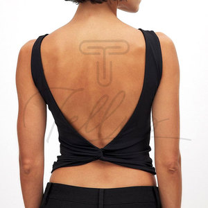 Camisetas sin mangas personalizadas de alta calidad para mujer, camisetas de yoga para verano, camisetas sin mangas para mujer, camisetas lisas para mujer - Product Image 2